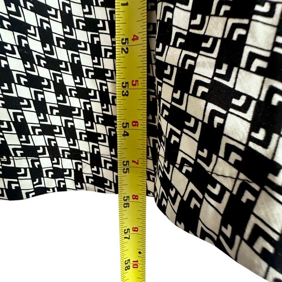 Anthropologie Ariana Asymmetrical Ruffle-Hem Dress  Black & White Size L NWT - Picture 13 of 14